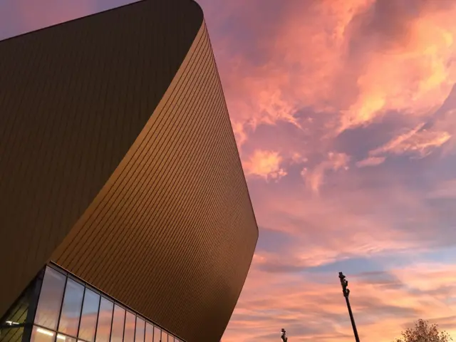 The sky above the Bonus Arena