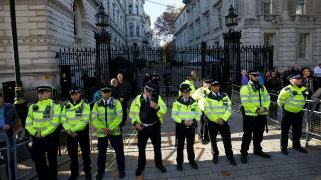 Police outside Downing Street