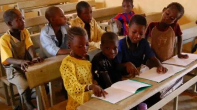 Pupils in northern Burkina Faso - archive shot