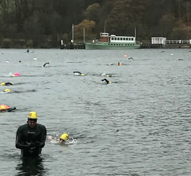 Swimmers in Ullswater