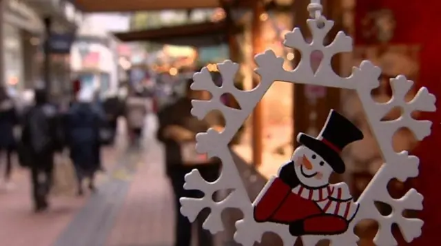 Snowman decoration at Birmingham's Frankfurt Christmas market