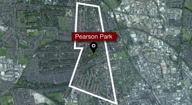 A map showing the area were alcohol licences are being limited