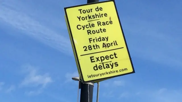 A Tour de Yorkshire sign