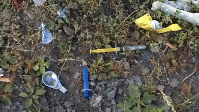 Syringes in Leicester car park