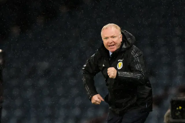 Alex McLeish urging his side on