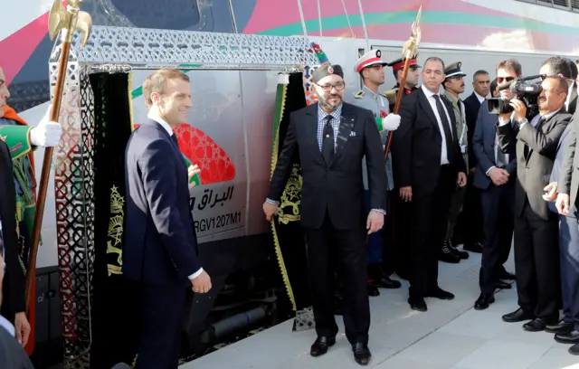 King Mohammed VI and Emmanuel Macron