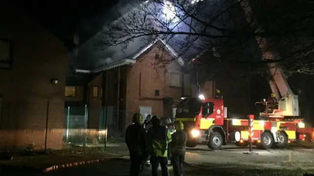 Blaze at a derelict building in Bolsover