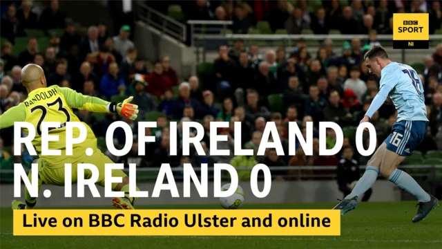 Republic of Ireland 0-0 Northern Ireland half-time