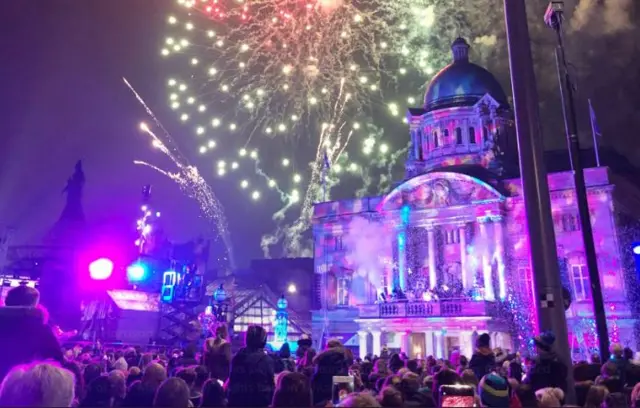 The lights being turned on in Hull last night