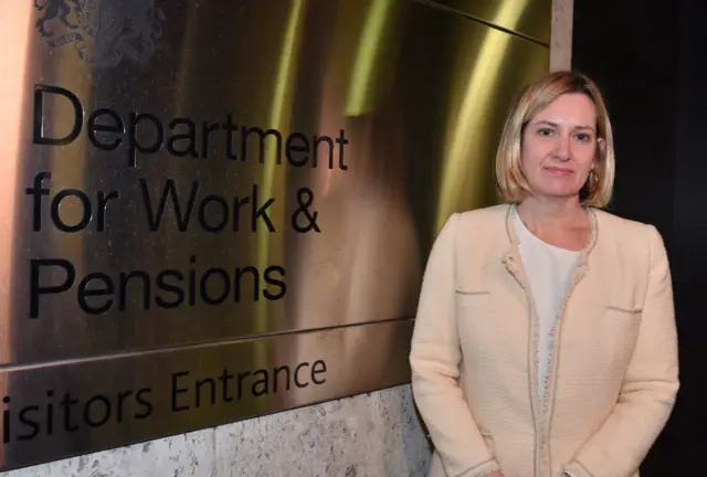 Amber Rudd at her new office