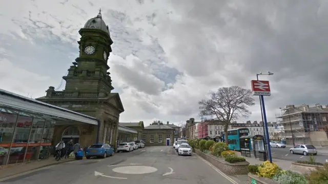 The taxi rank at Scarborough station