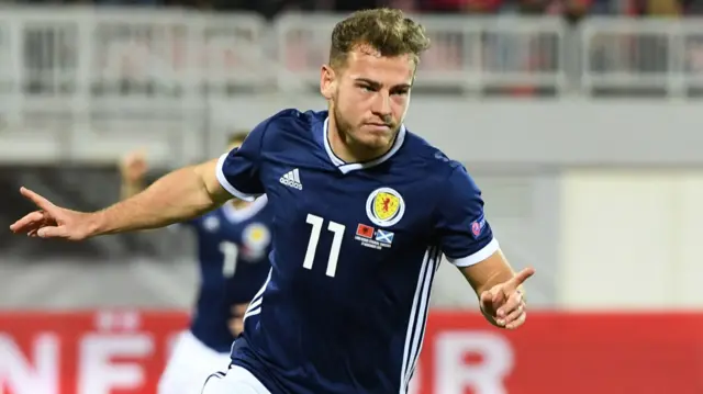 Scotland's Ryan Fraser celebrates