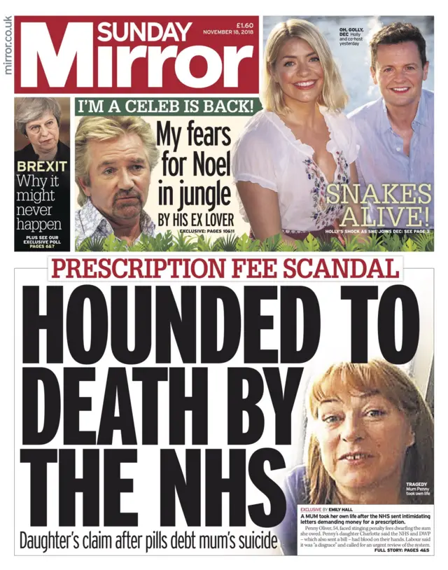 Sunday Mirror front page