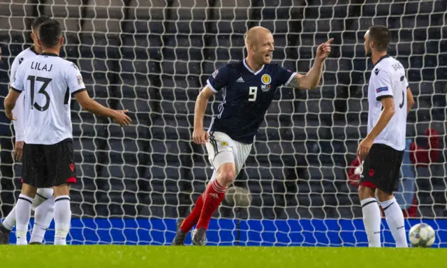 Steven Naismith scores in Scotland's Hampden win over Albania