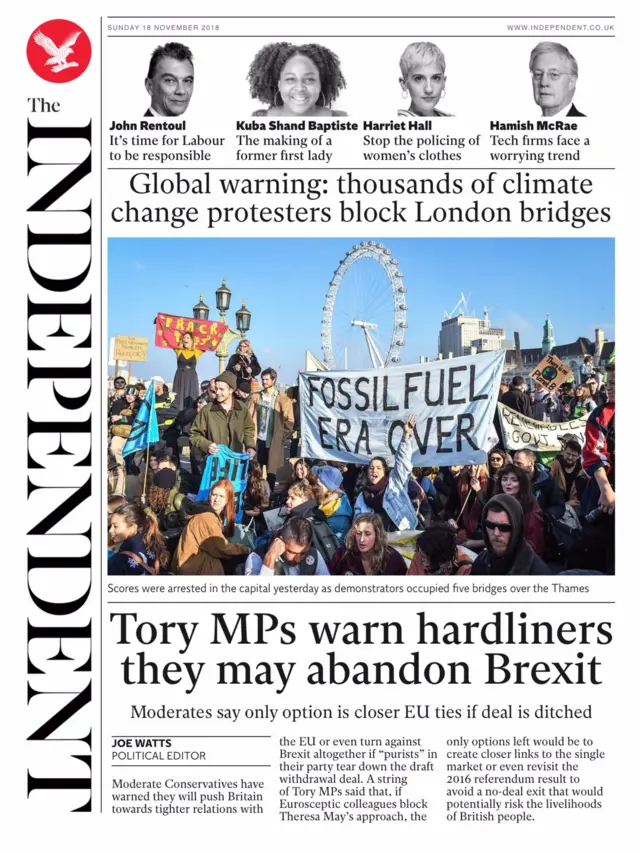 Independent front page