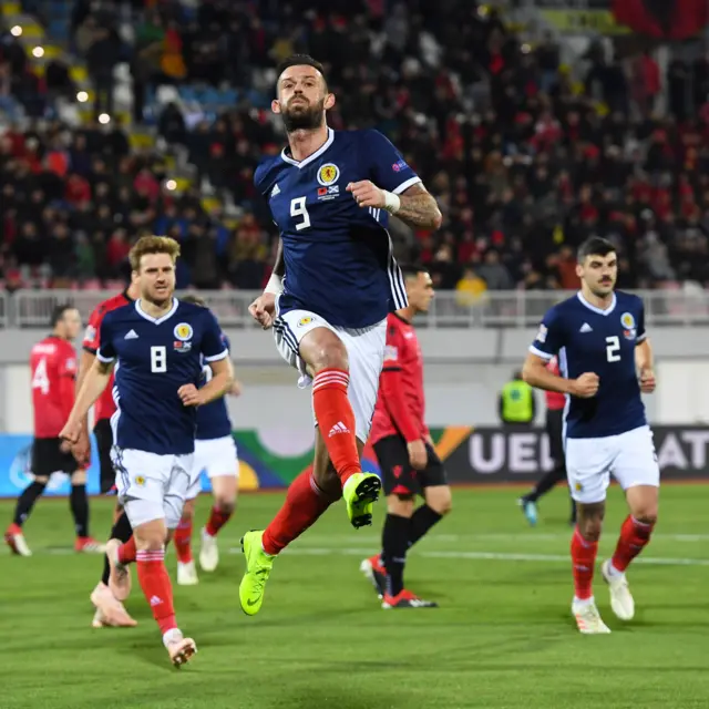 Steven Fletcher celebrates his goal