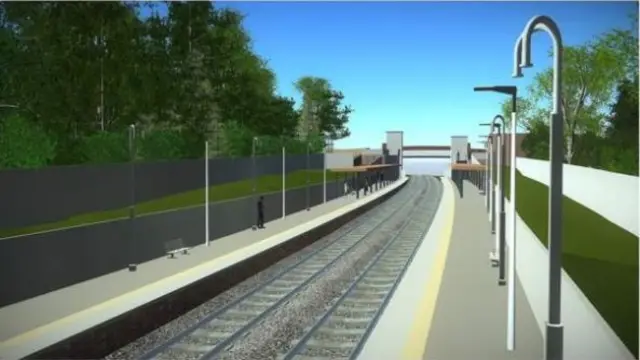 Artist's impression of Hazelwell station