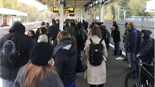 Passengers waiting at Ascot