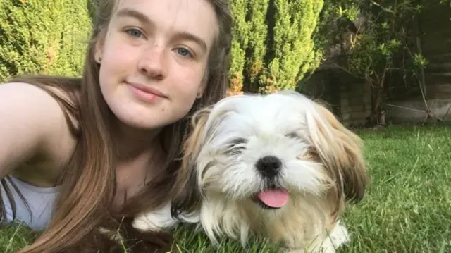 Abby Cappleman with her dog