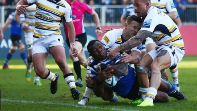 Semesa Rokoduguni's try against Worcester