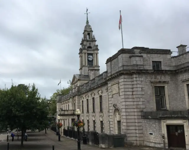 Torquay Town Hall in Castle Circus, headquarters of Torbay Council