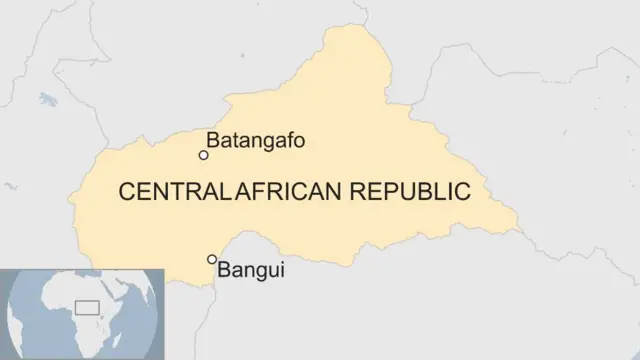 Map showing Central African Republic