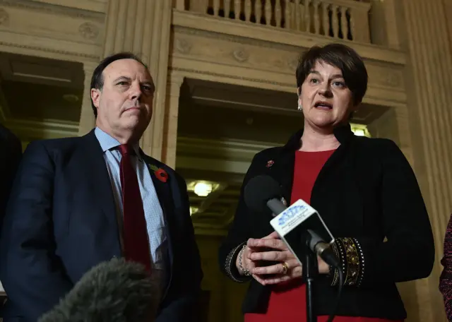 Nigel Dodds with DUP leader Arlene Foster