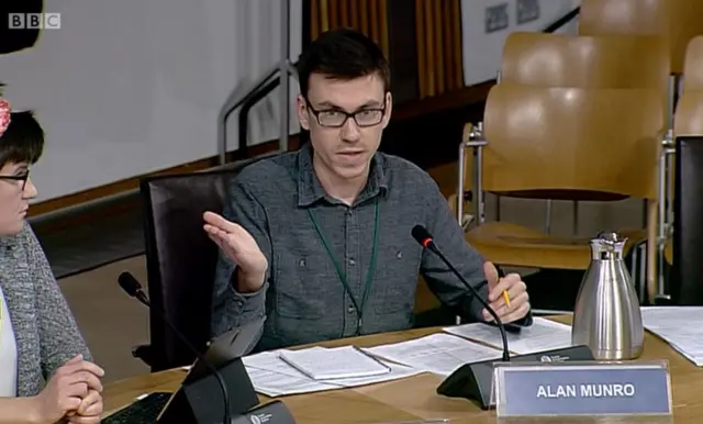 Alan Munro from Young Friends of the Earth Scotland