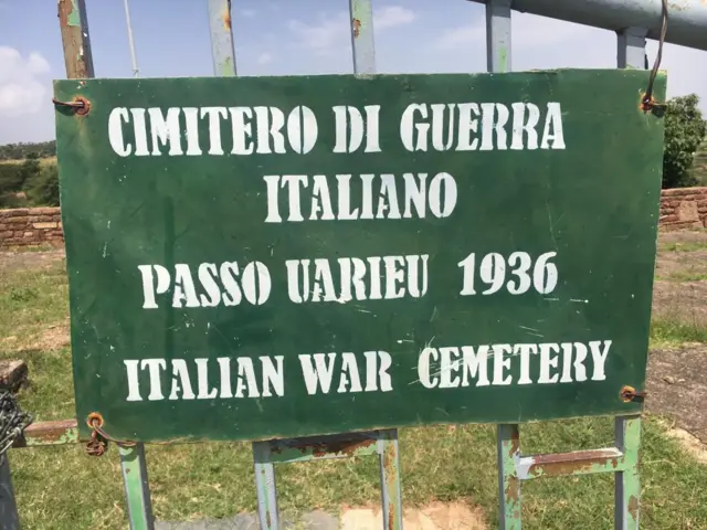 Sign for the cemetery