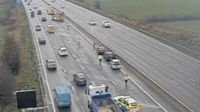 Cars on the motorway