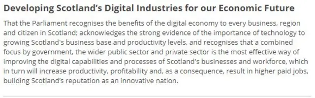 Scottish government motion