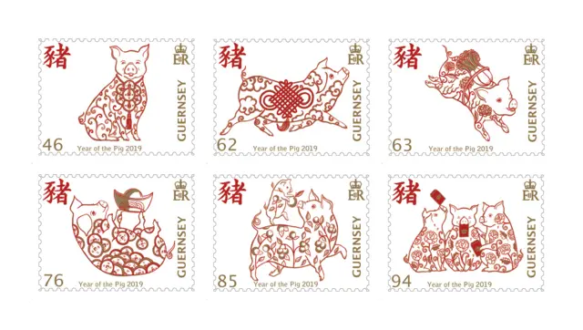 set of stamps