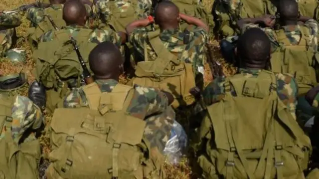 Nigerian soldiers - archive shot