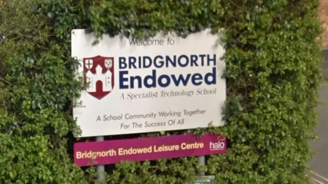 Bridgnorth Endowed School sign