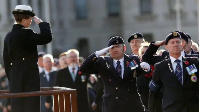 Princess Anne salutes veterans