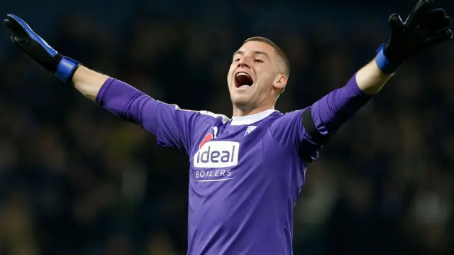Sam Johnstone celebrates