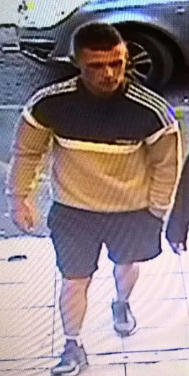 CCTV footage of man police wish to speak to following a hate crime in Newcastle