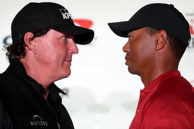 Phil Mickelson and Tiger Woods