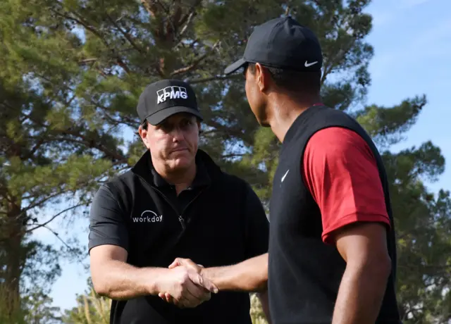 Phil Mickelson and Tiger Woods