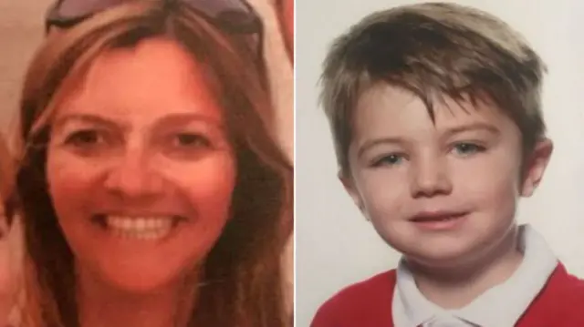 Emma Sillett, 41, and her son Jenson Spellman