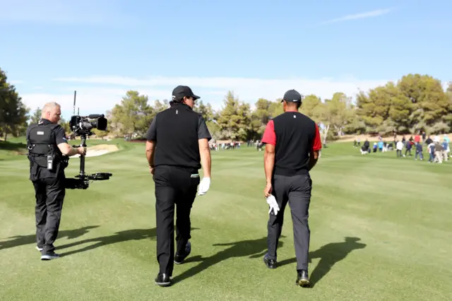 Phil Mickelson and Tiger Woods