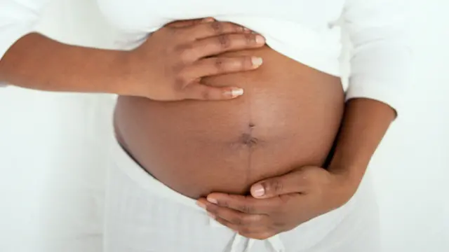 A pregnant woman's stomach