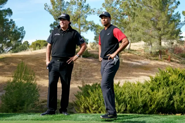 Phil Mickelson and Tiger Woods