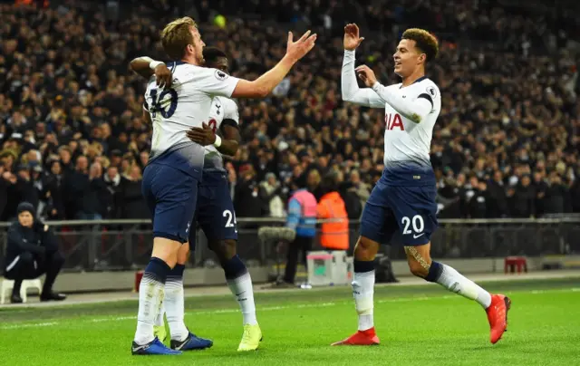 Tottenham Hotspur celebrate