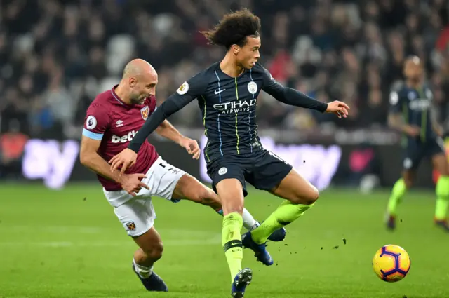 Leroy Sane and Pablo Zabaleta