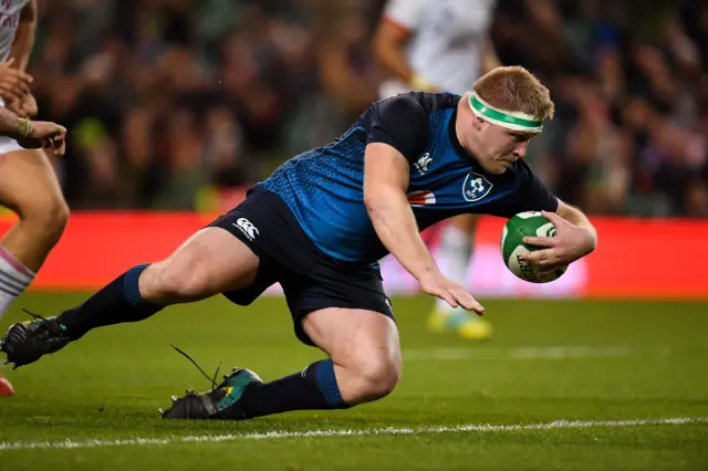 John Ryan scores for Ireland