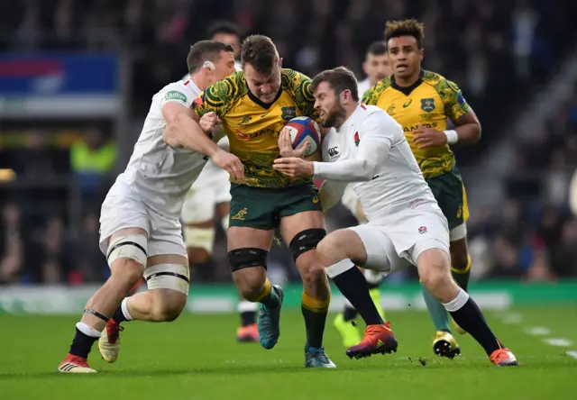 Jack Dempsey is tackled