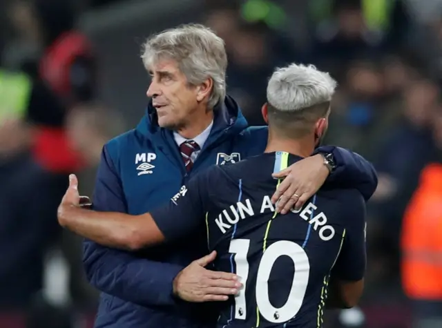 Sergio Aguero and Manuel Pellegrini