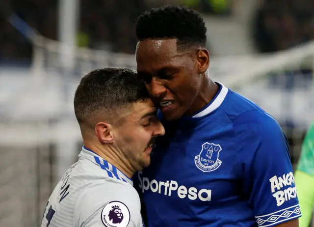 Callum Paterson and Yerry Mina