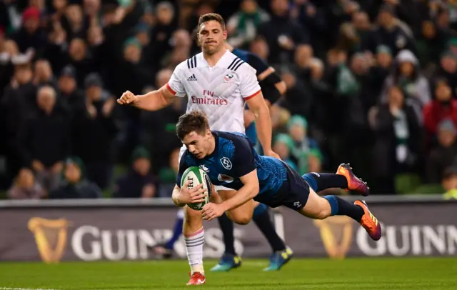 Luke McGrath scores for Ireland